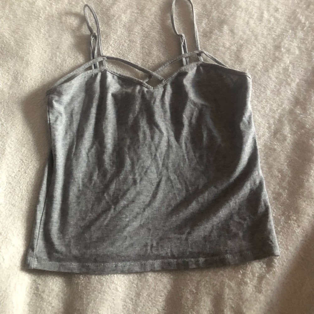 Gray Crop top